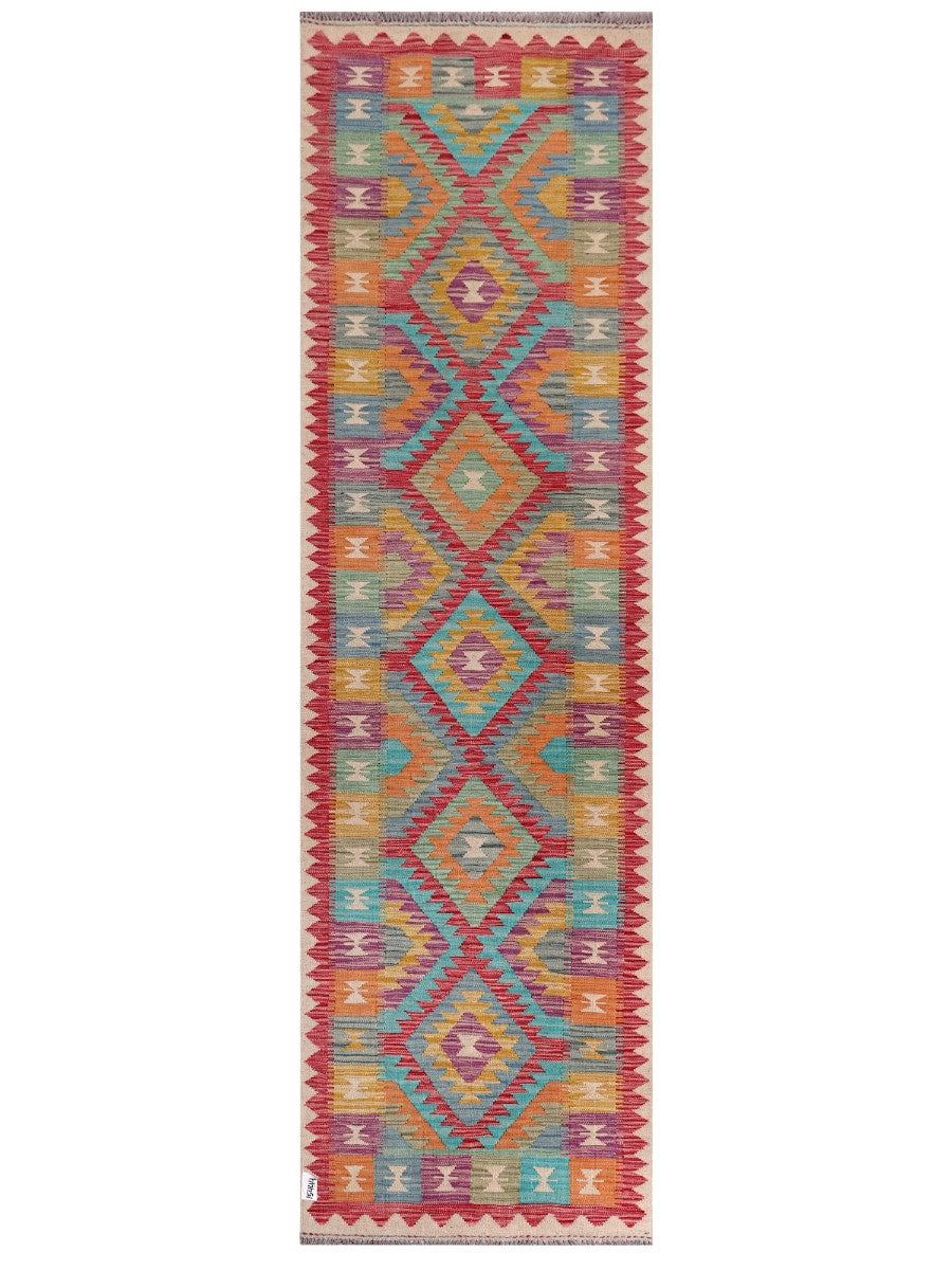 Maimana Afghanistan Kilim Runner - 299 x 87 cm