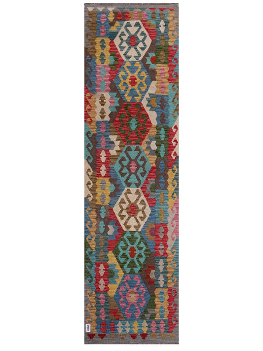 Maimana Afghanistan Kilim Runner - 298 x 84 cm