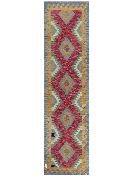 Maimana Afghanistan Kilim Runner - 299 x 79 cm