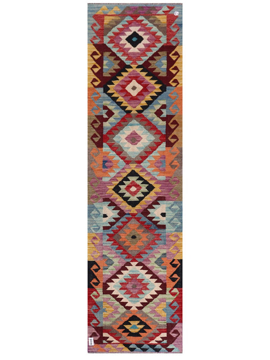 Maimana Afghanistan Kilim Runner - 290 x 80 cm