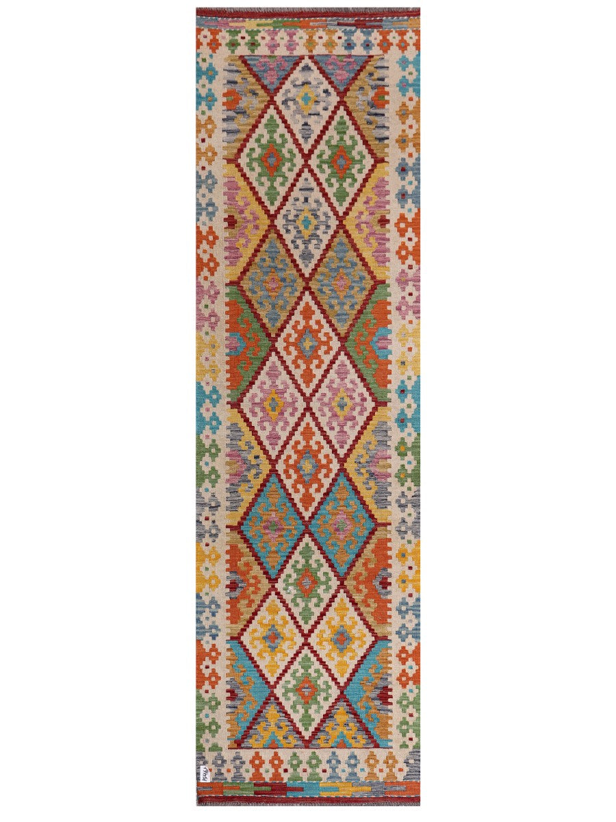 Maimana Afghanistan Kilim Runner - 304 x 87 cm