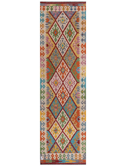 Maimana Afghanistan Kilim Runner - 304 x 87 cm