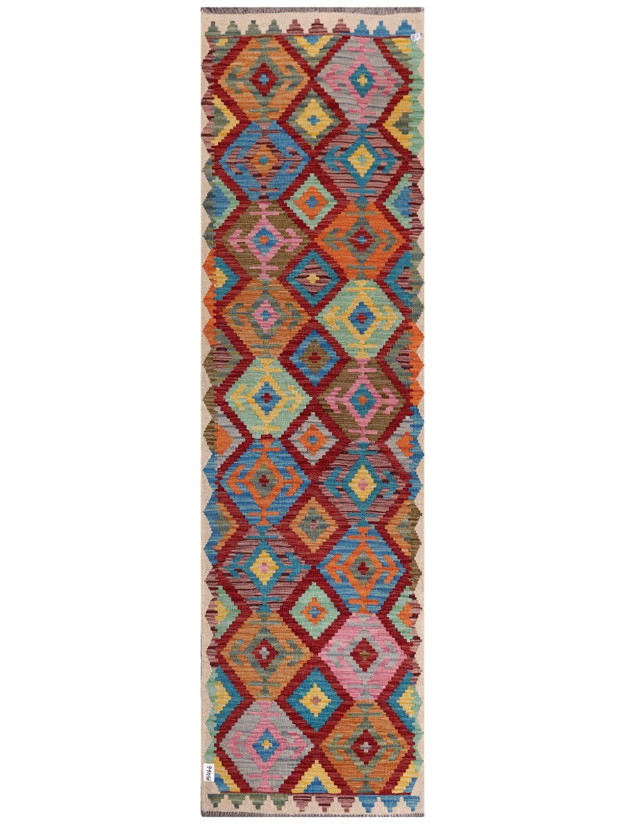 Maimana Afghanistan Kilim Runner - 292 x 82 cm