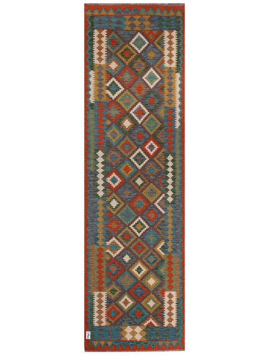 Maimana Afghanistan Kilim Runner - 296 x 87 cm