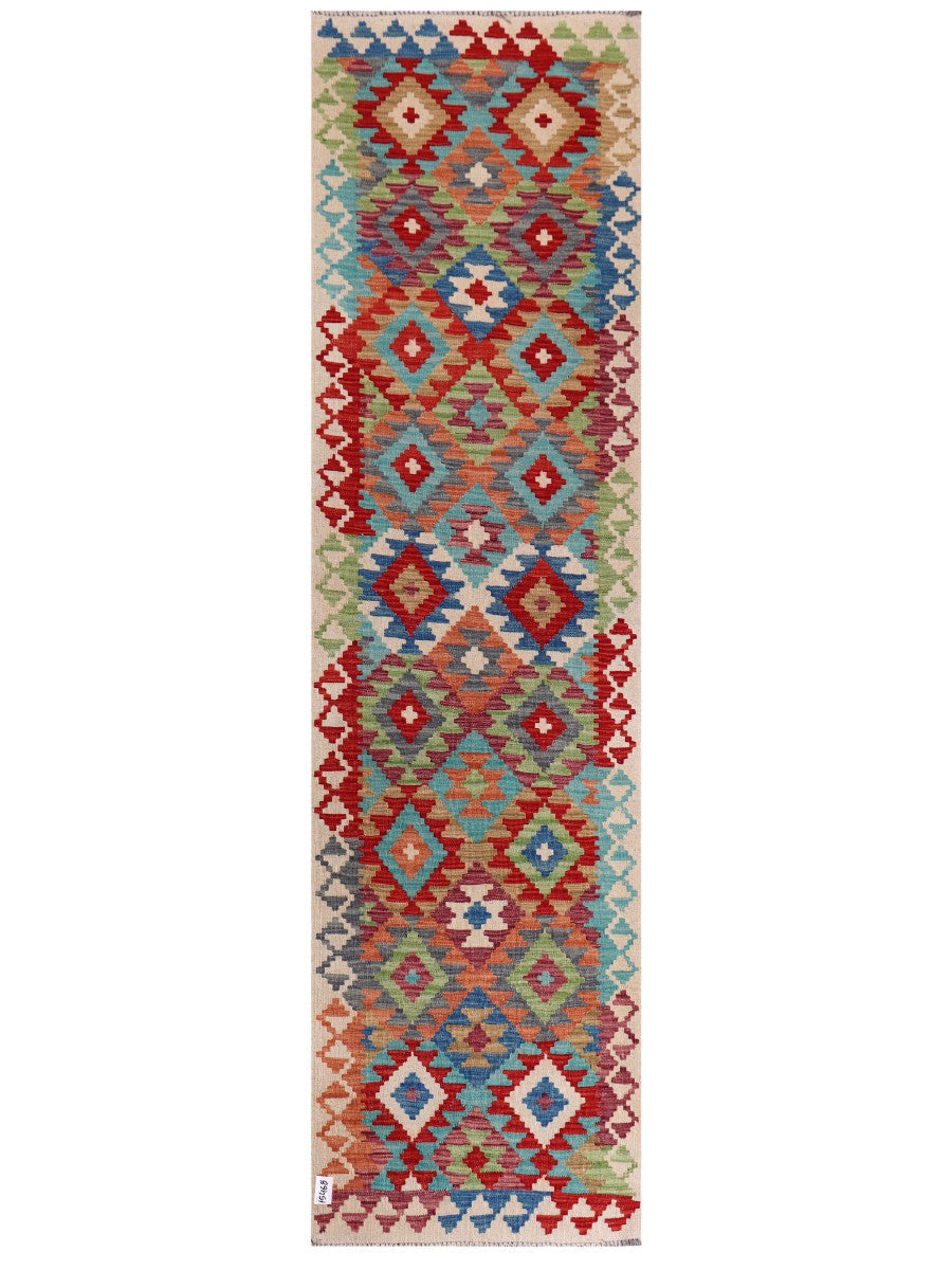 Maimana Afghanistan Kilim Runner - 290 x 79 cm