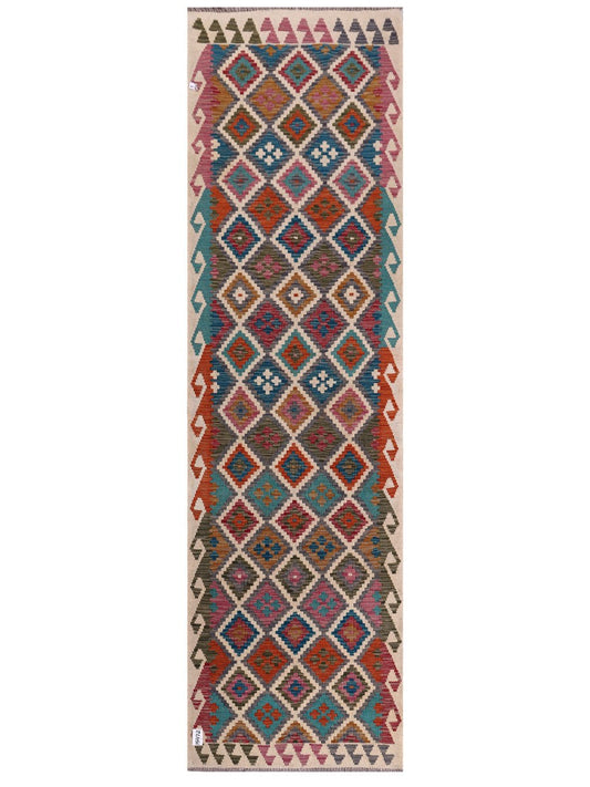 Maimana Afghanistan Kilim Runner - 292 x 84 cm