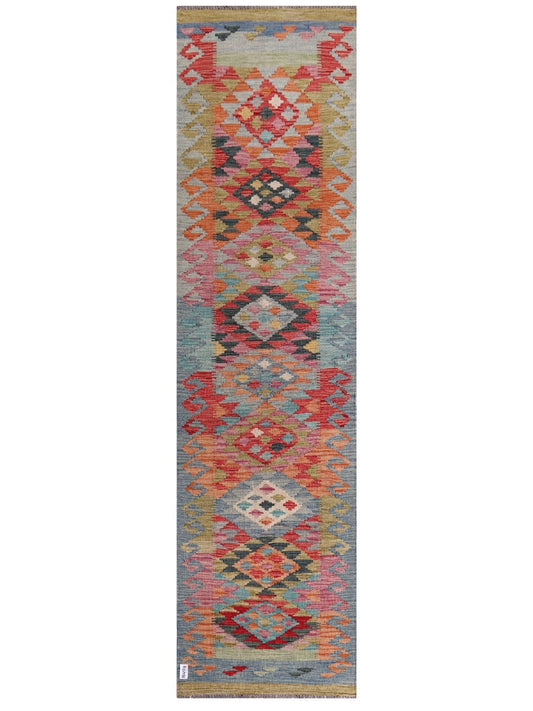 Maimana Afghanistan Kilim Runner - 299 x 79 cm