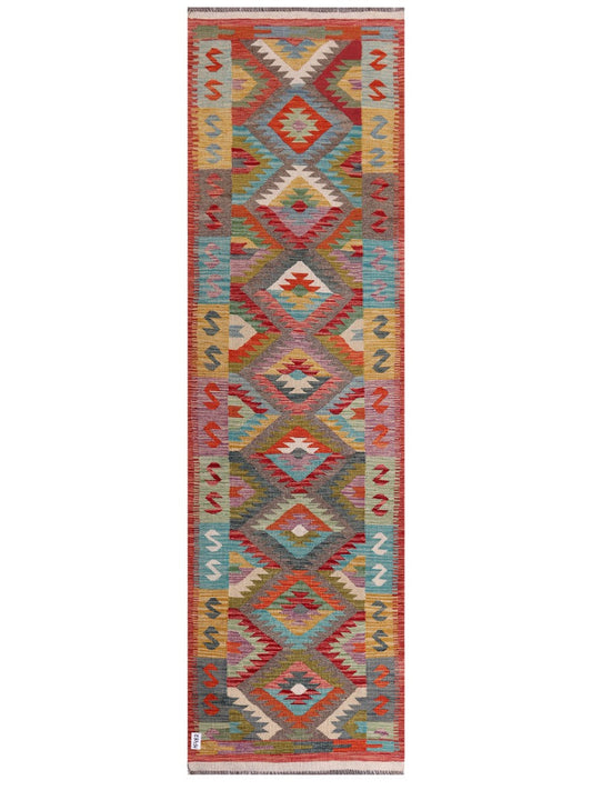 Maimana Afghanistan Kilim Runner - 298 x 86 cm