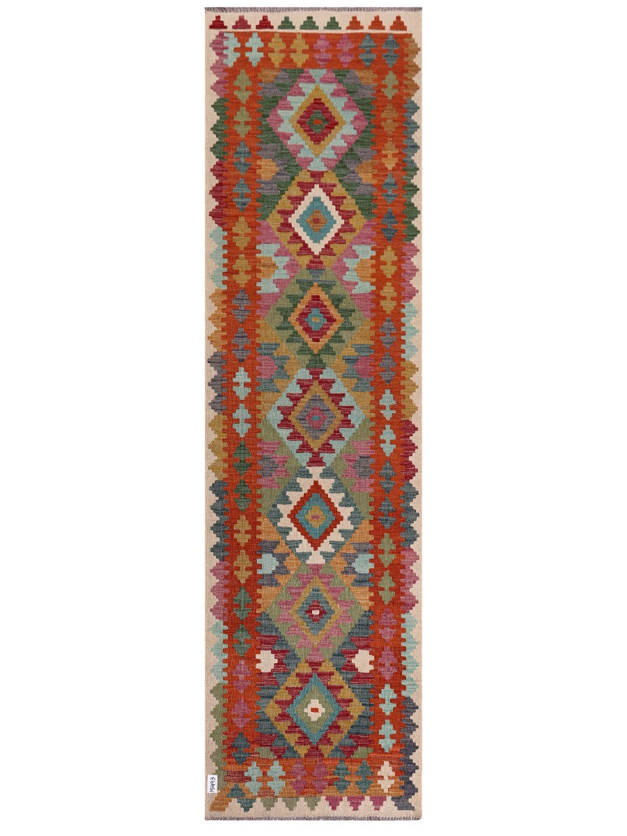 Maimana Afghanistan Kilim Runner - 294 x 80 cm