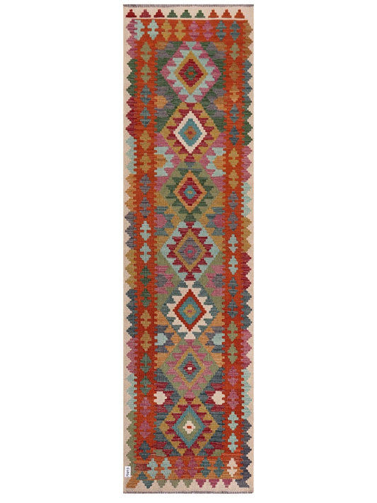 Maimana Afghanistan Kilim Runner - 294 x 80 cm