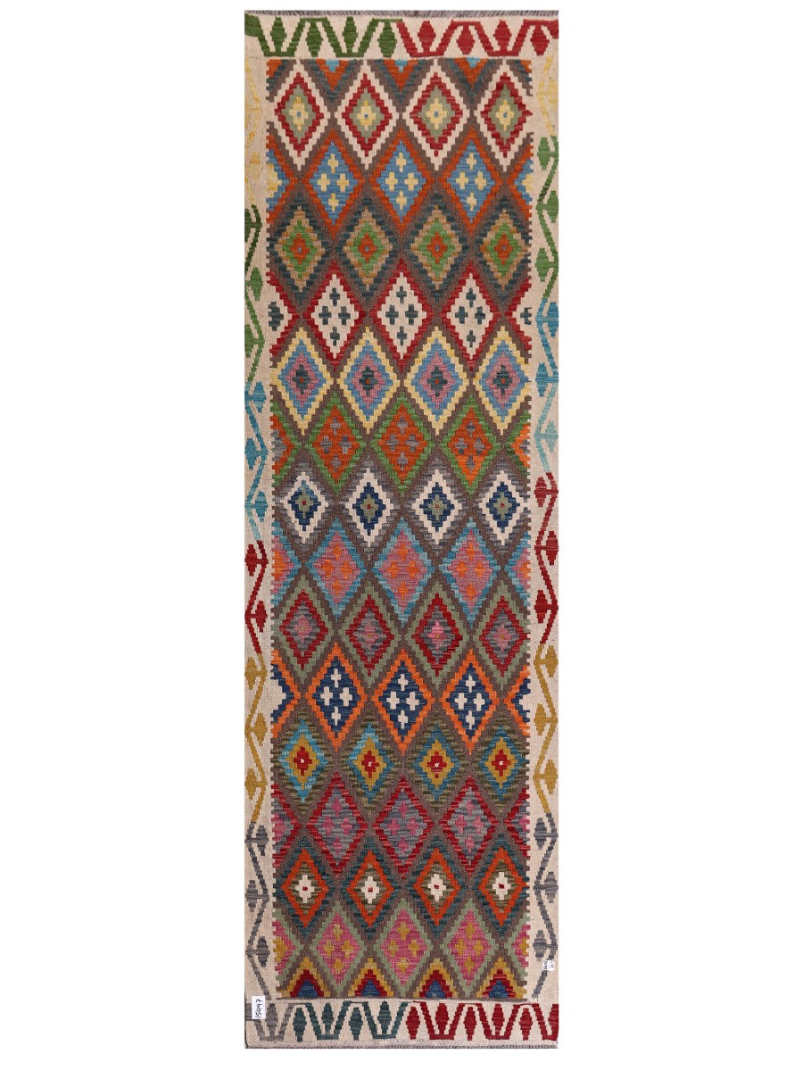 Maimana Afghanistan Kilim Runner - 302 x 93 cm