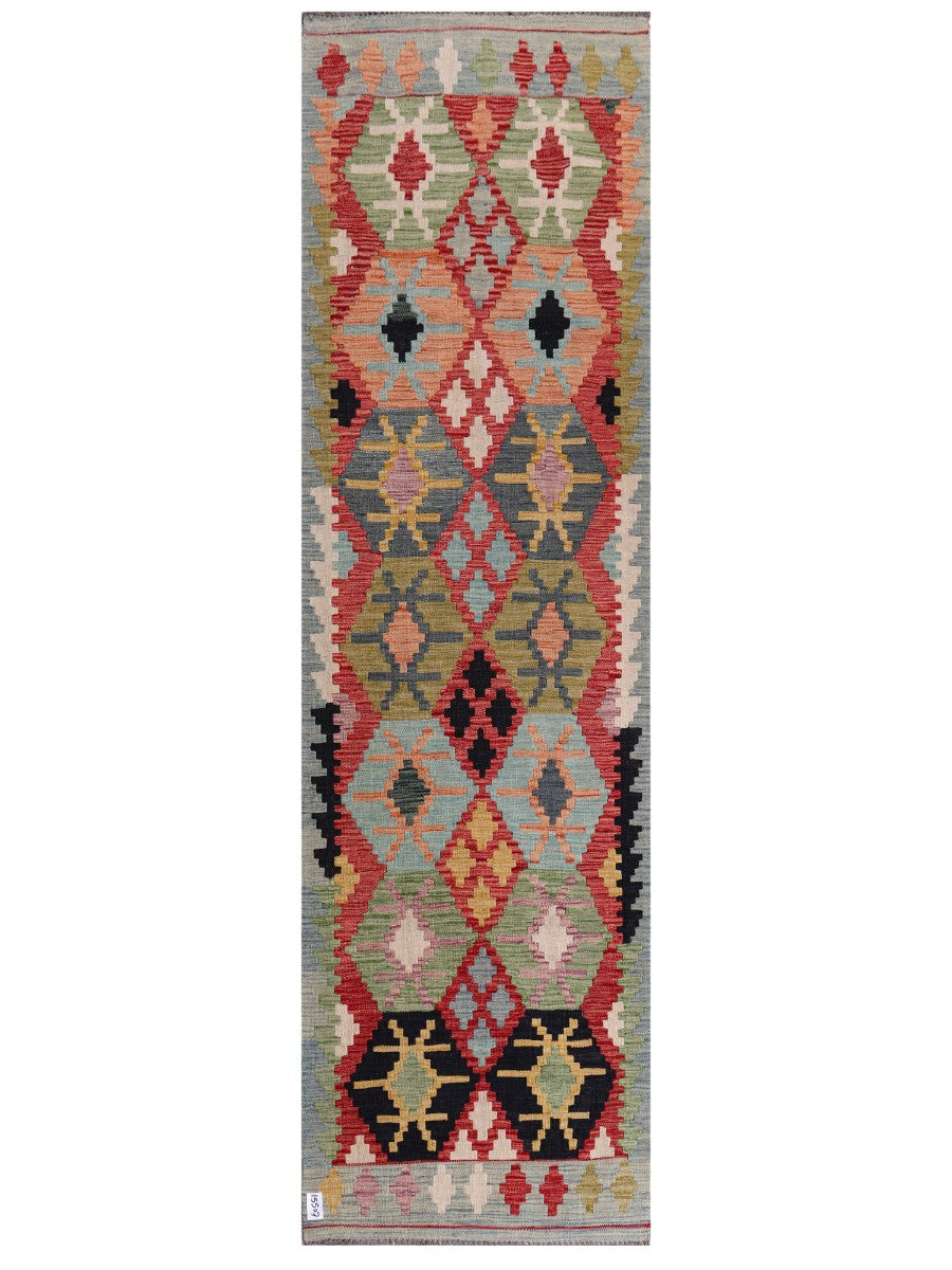 Maimana Afghanistan Kilim Runner - 291 x 84 cm