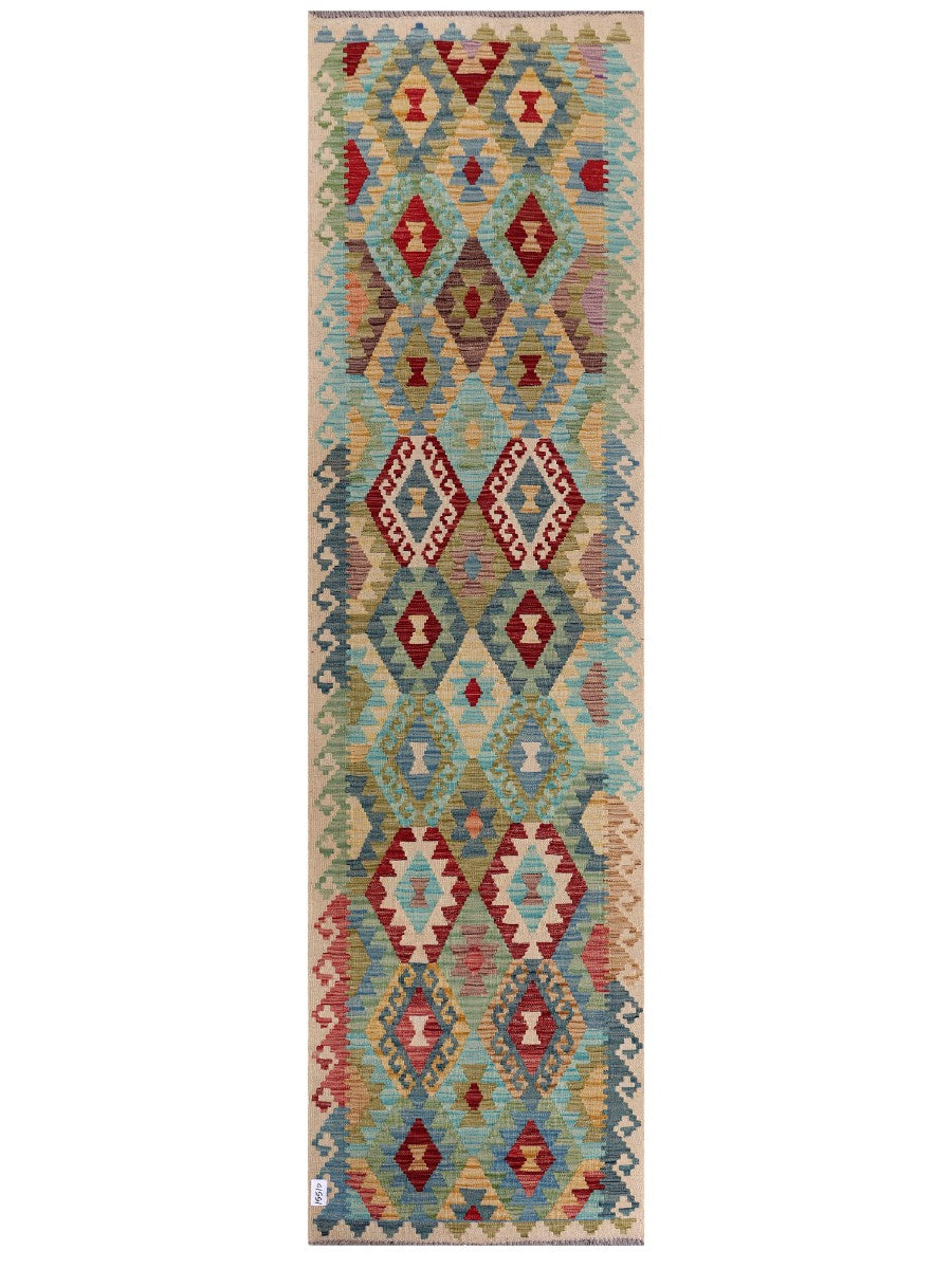 Maimana Afghanistan Kilim Runner - 303 x 84 cm