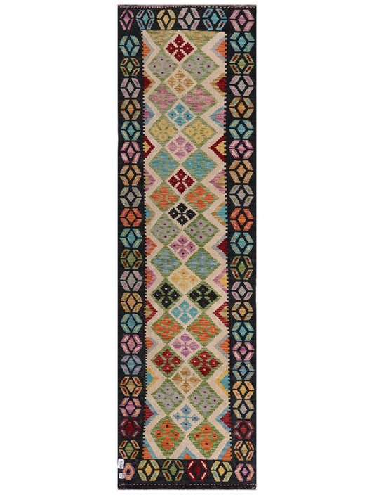 Maimana Afghanistan Kilim Runner - 298 x 87 cm