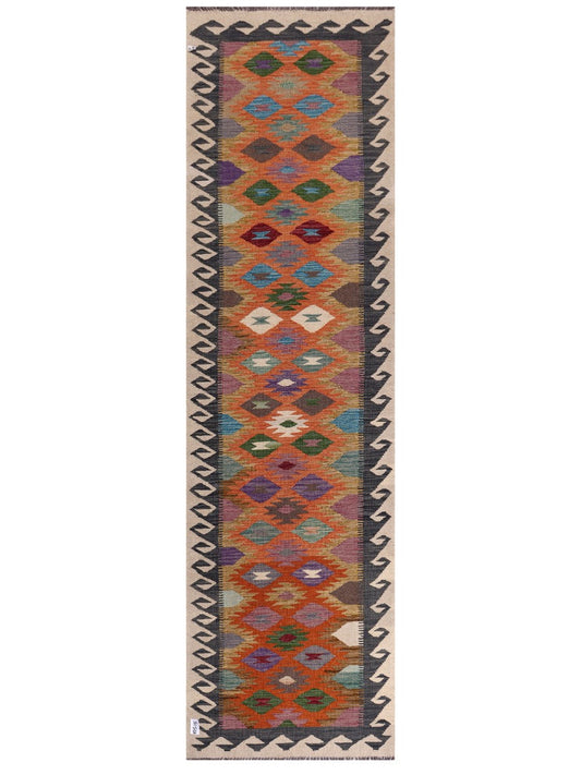 Maimana Afghanistan Kilim Runner - 305 x 86 cm