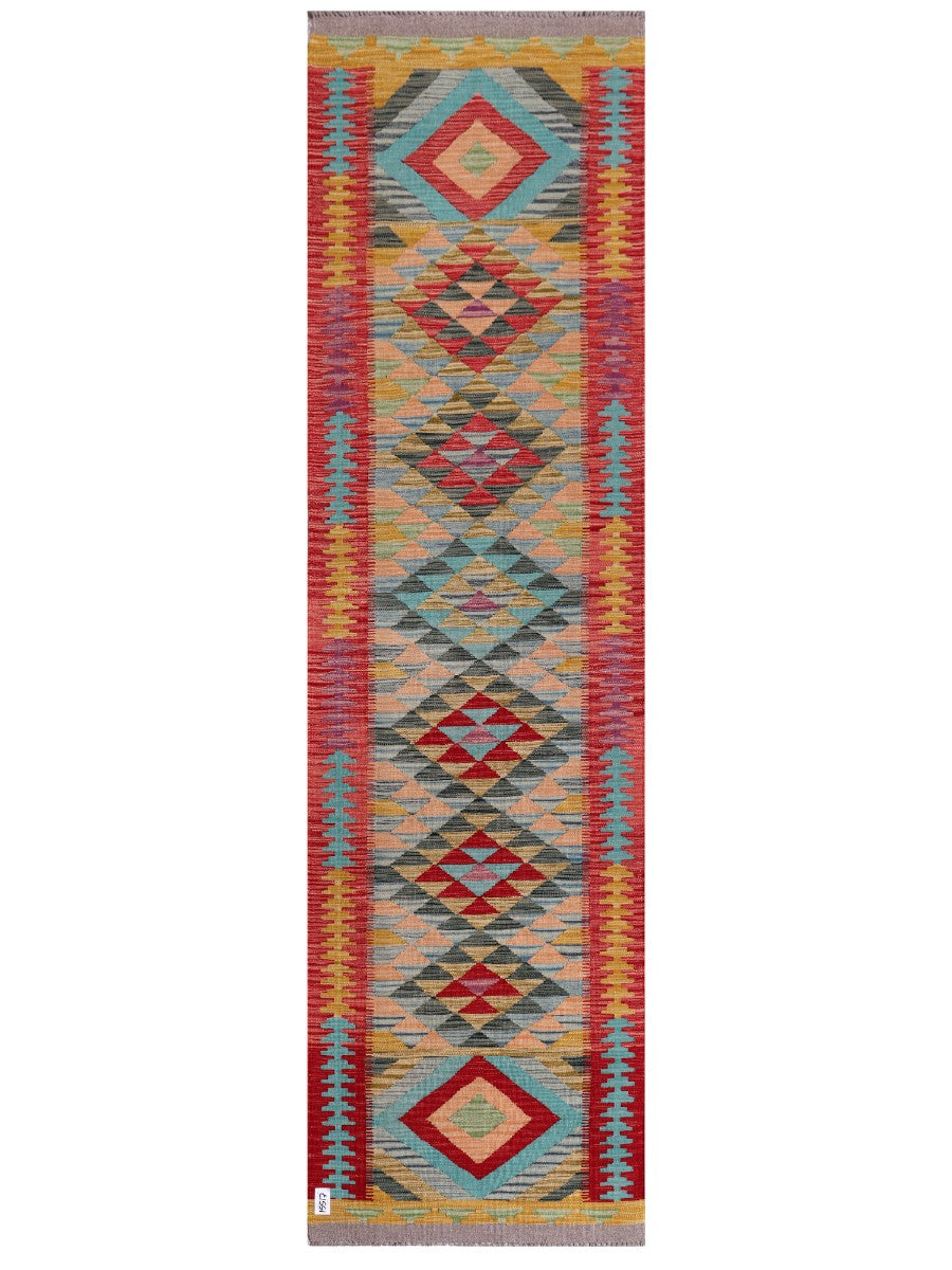 Maimana Afghanistan Kilim Runner - 291 x 81 cm