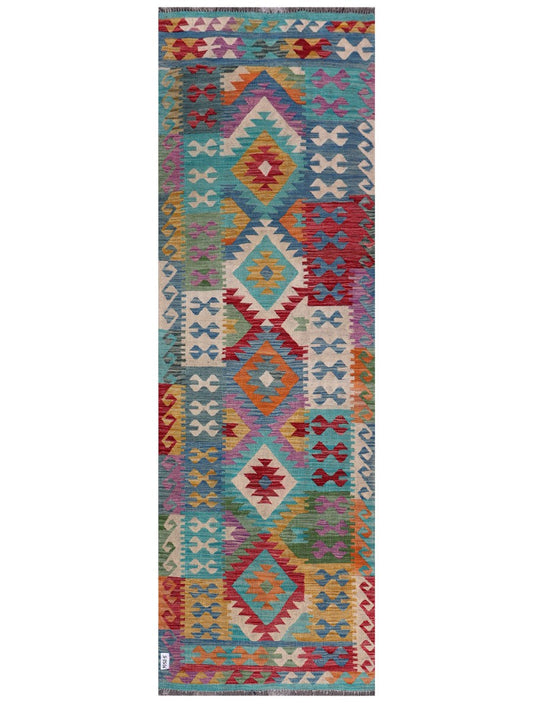 Maimana Afghanistan Kilim Runner - 287 x 95 cm