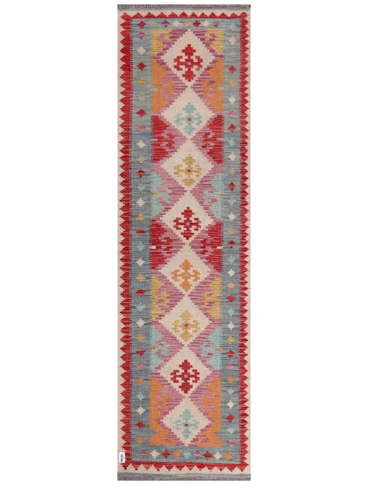 Maimana Afghanistan Kilim Runner - 299 x 85 cm