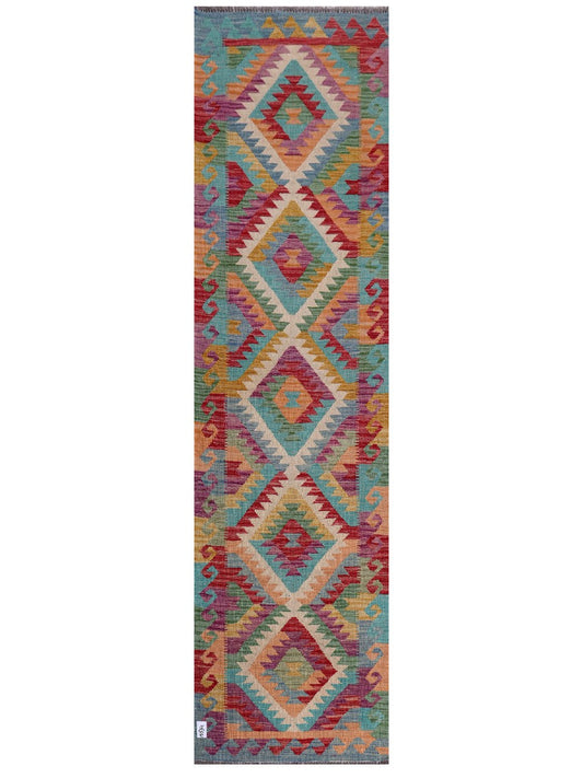 Maimana Afghanistan Kilim Runner - 301 x 79 cm
