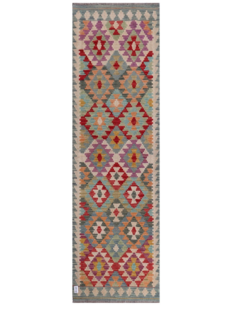 Maimana Afghanistan Kilim Runner - 294 x 87 cm