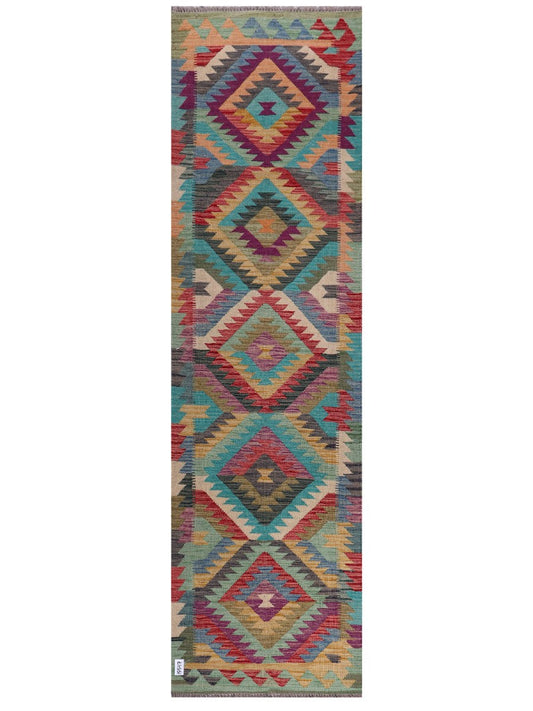 Maimana Afghanistan Kilim Runner - 298 x 81 cm
