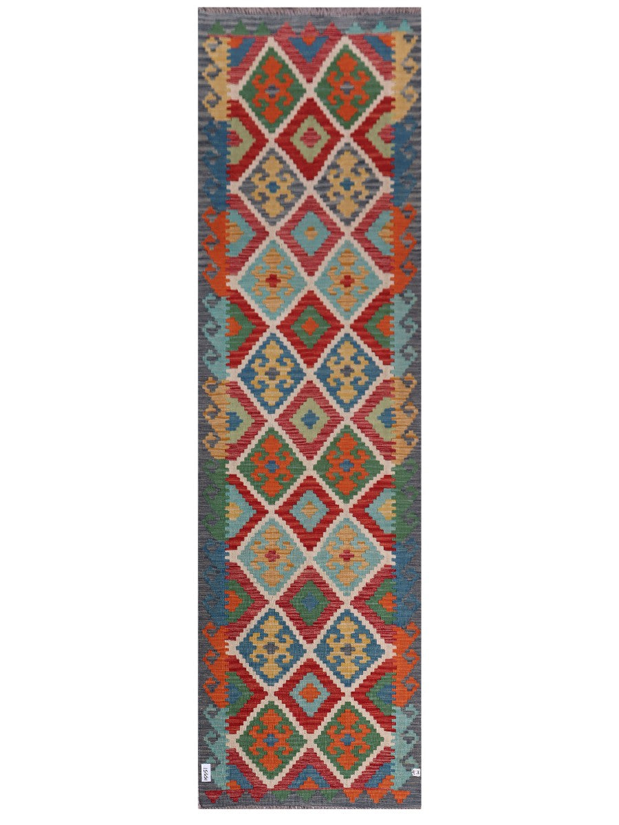 Maimana Afghanistan Kilim Runner - 300 x 85 cm