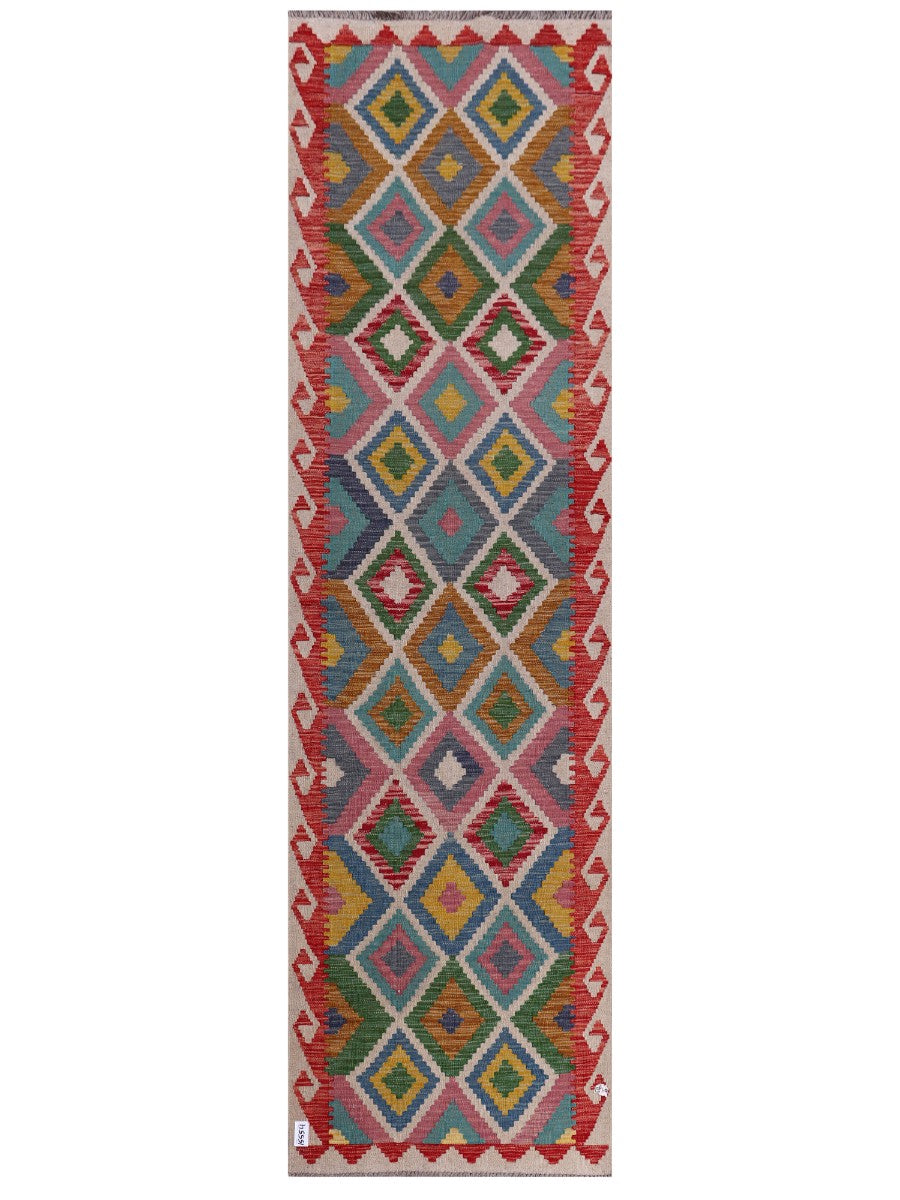Maimana Afghanistan Kilim Runner - 290 x 82 cm