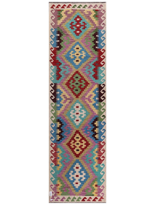 Maimana Afghanistan Kilim Runner - 302 x 88 cm