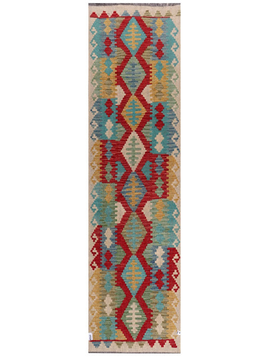 Maimana Afghanistan Kilim Runner - 297 x 80 cm