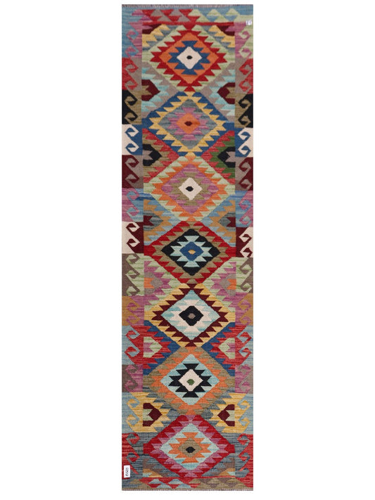 Maimana Afghanistan Kilim Runner - 298 x 82 cm