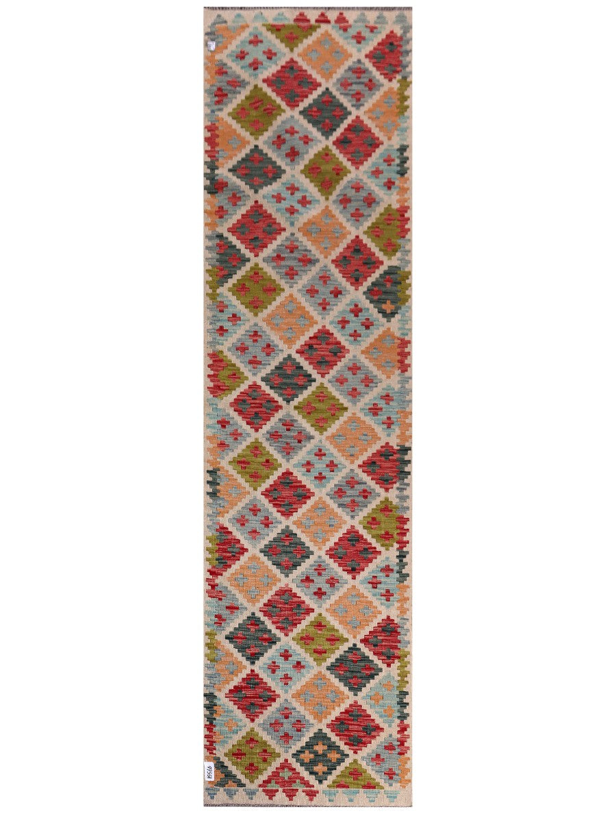 Maimana Afghanistan Kilim Runner - 304 x 81 cm