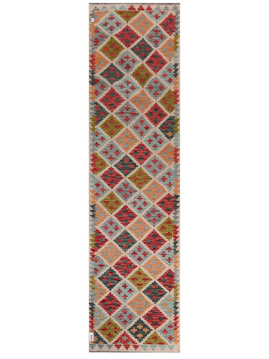 Maimana Afghanistan Kilim Runner - 304 x 81 cm