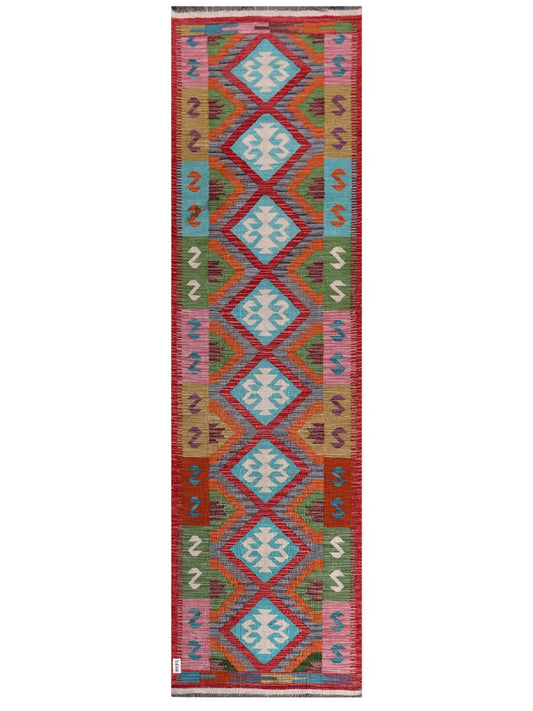 Maimana Afghanistan Kilim Runner - 299 x 84 cm