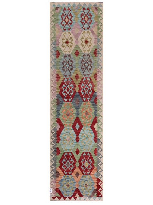 Maimana Afghanistan Kilim Runner - 302 x 83 cm