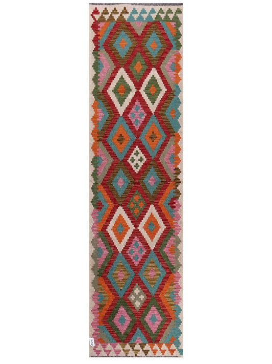 Maimana Afghanistan Kilim Runner - 299 x 81 cm