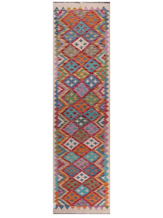 Maimana Afghanistan Kilim Runner - 287 x 79 cm