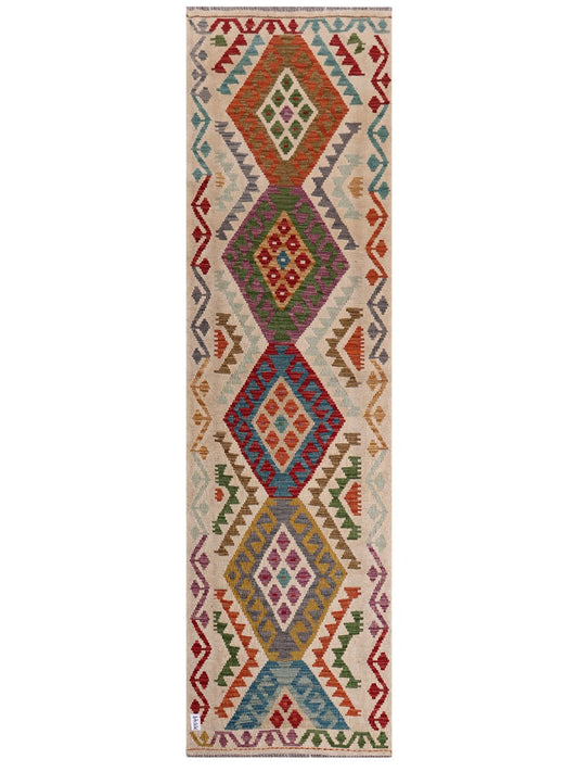 Maimana Afghanistan Kilim Runner - 297 x 83 cm