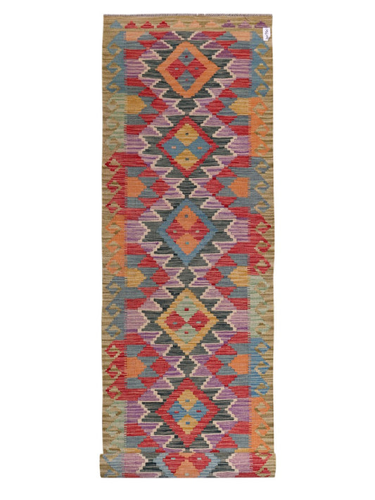 Maimana Afghanistan Kilim Runner - 397 x 85 cm