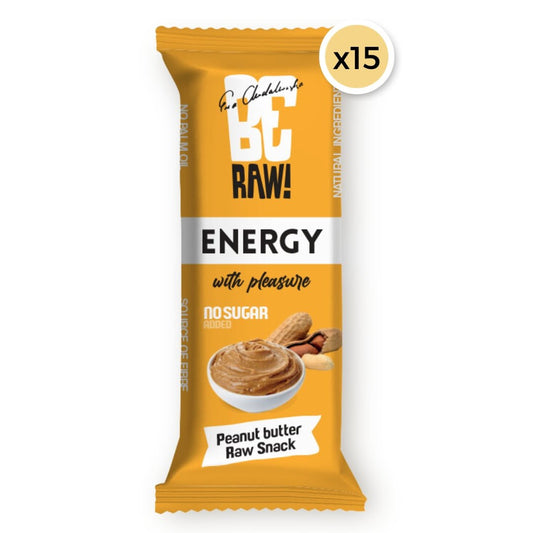 15x Energy Bar - Peanut butter Raw Snack 40g
