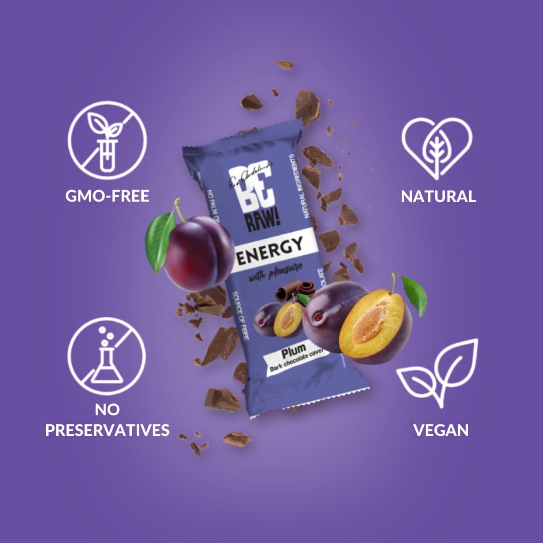 Energy Bar - Plum dark chocolate cover 40g