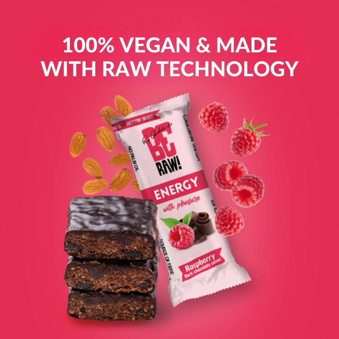 Energy Bar - Raspberry Dark chocolate cover 40g