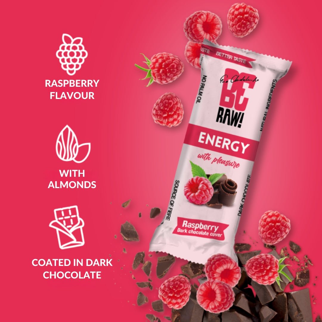 15x Energy Bar - Raspberry Dark chocolate cover 40g