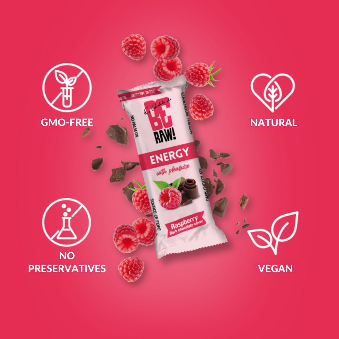 15x Energy Bar - Raspberry Dark chocolate cover 40g