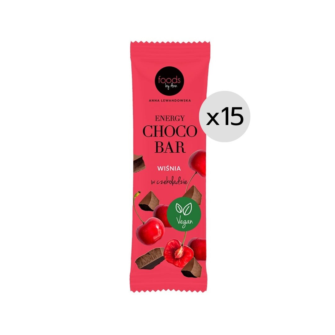 15x Energy Choco Bar Cherry in Chocolate 35g