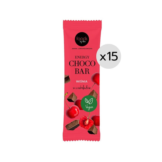 15x Energy Choco Bar Cherry in Chocolate 35g