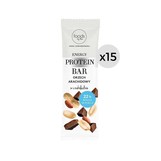 15x Energy Protein Bar Peanut in chocolate 35g