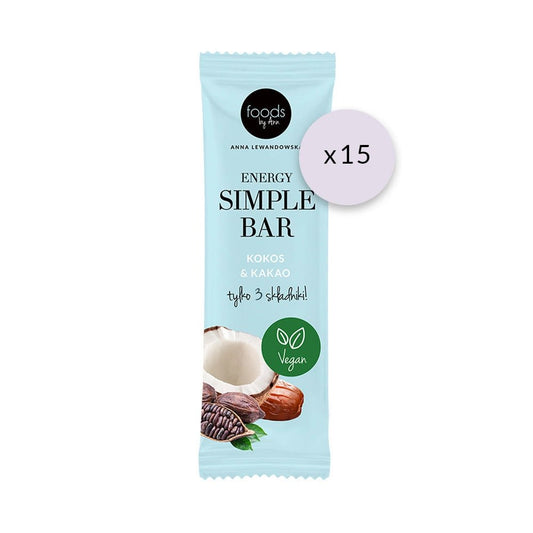 15x Energy Simple Bar Coconut & Cocoa 35g