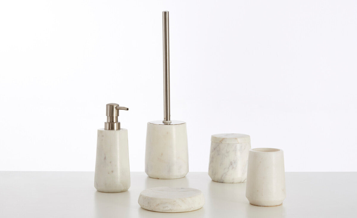 Abaska Off White Marble Tumbler