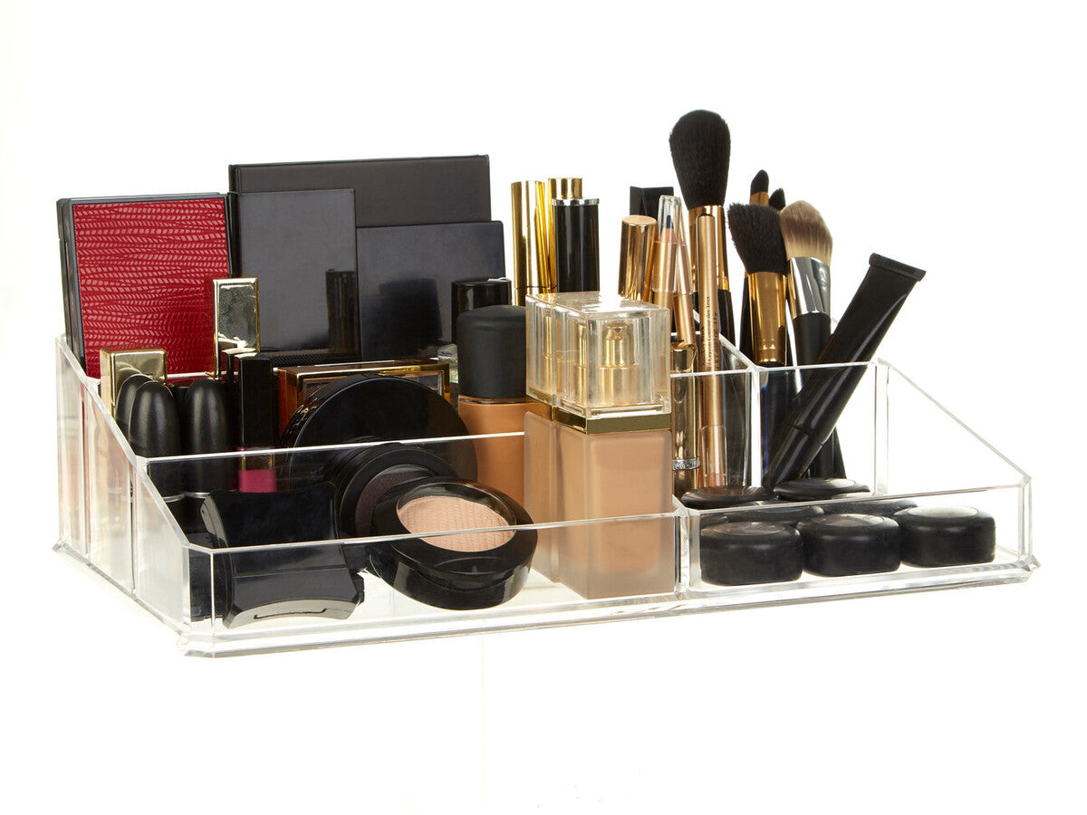 9 Compartment Cosmetics Clear Organiser