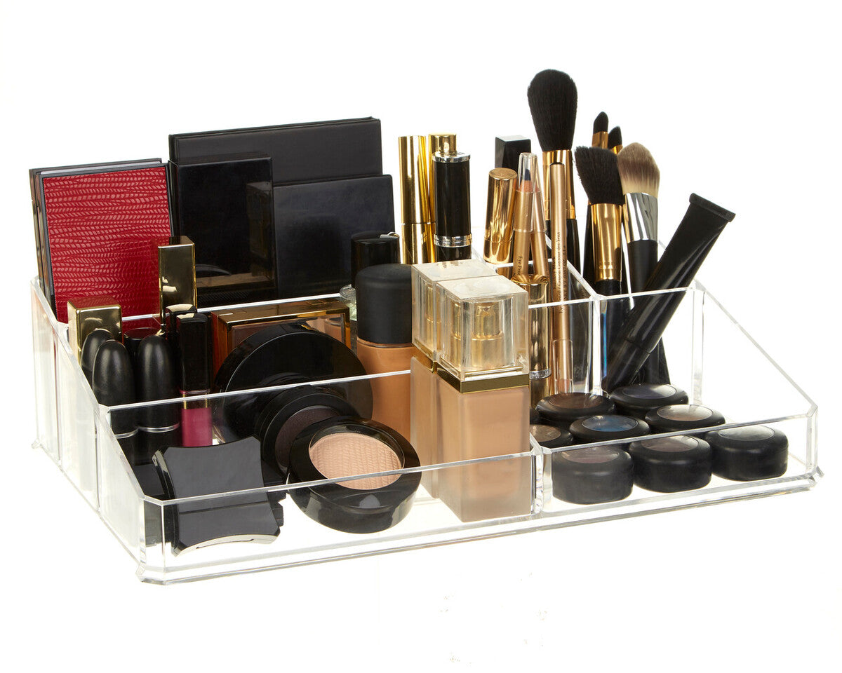 9 Compartment Cosmetics Clear Organiser